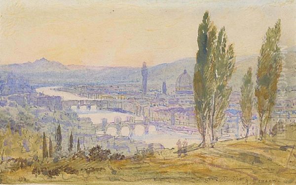 Florence From San Miniato Oil Painting by Arthur Severn