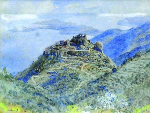 Eze Oil Painting by Arthur Severn