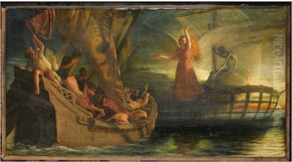 Rime Of The Ancient Mariner Oil Painting by Joseph Arthur Palliser Severn