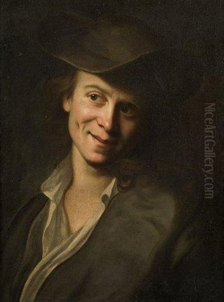 Portrait De Jeune Homme Oil Painting by Christian Seybold