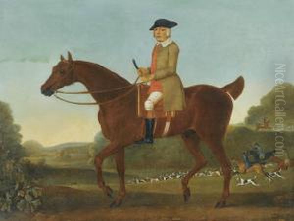 Portait Of A Gentleman, Traditionally Identified As Fulwar, 4th Earl Of Craven, On His Hunter Oil Painting by James Seymour