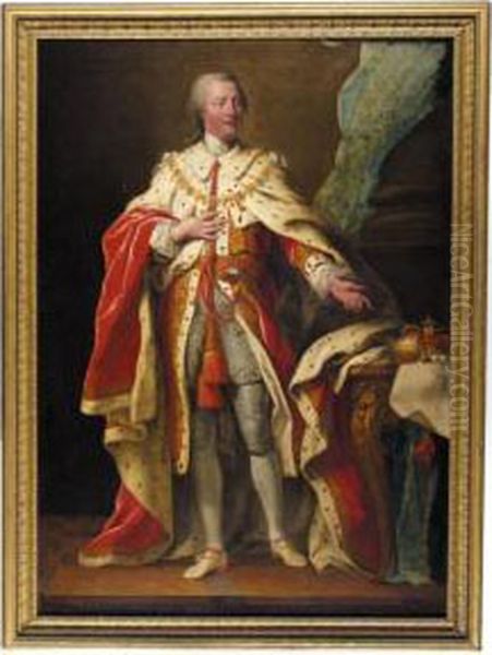 Portrait Of King George Iii Oil Painting by John Shackleton