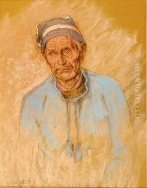 Fisherman, Half Portrait Oil Painting by William Shackleton