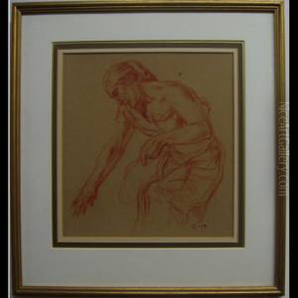 Figure Study Oil Painting by Charles Haslewood Shannon