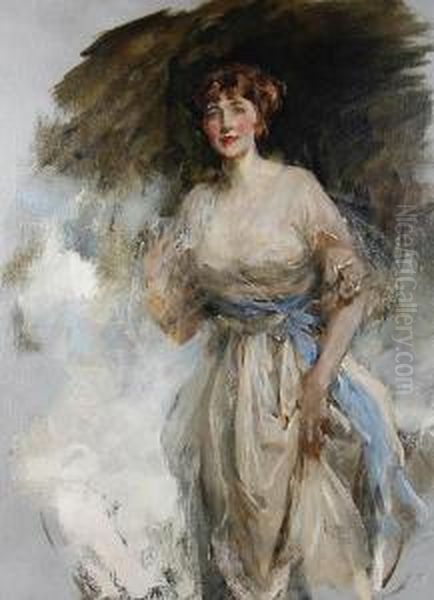 Portrait Of Lady Grace Dance Oil Painting by James Jebusa Shannon