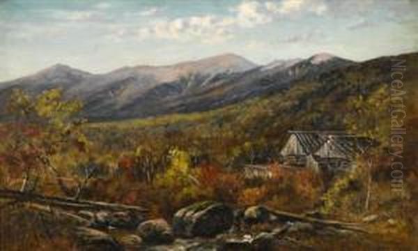 The Presidential Range From Old Logging Camp, Near Crawford House Oil Painting by Frank Henry Shapleigh