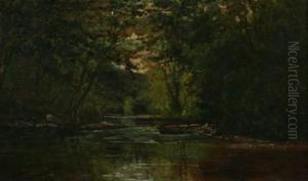 On The River Jackson, N.h. Oil Painting by Frank Henry Shapleigh