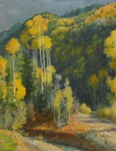 Mountain Aspens Hondo Canon by Joseph Henry Sharp