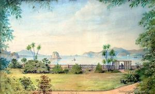 Bay Of Islands From Paihia Oil Painting by Alfred Sharpe