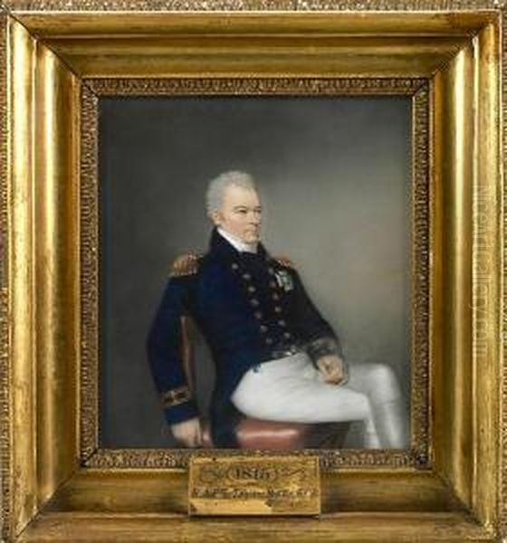 A Portrait Of Rear Admiral Sir Thomas Byam Martin Oil Painting by Ellen Wallace Sharples