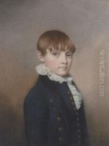 Portrait Of A Young Boy Oil Painting by Ellen Wallace Sharples