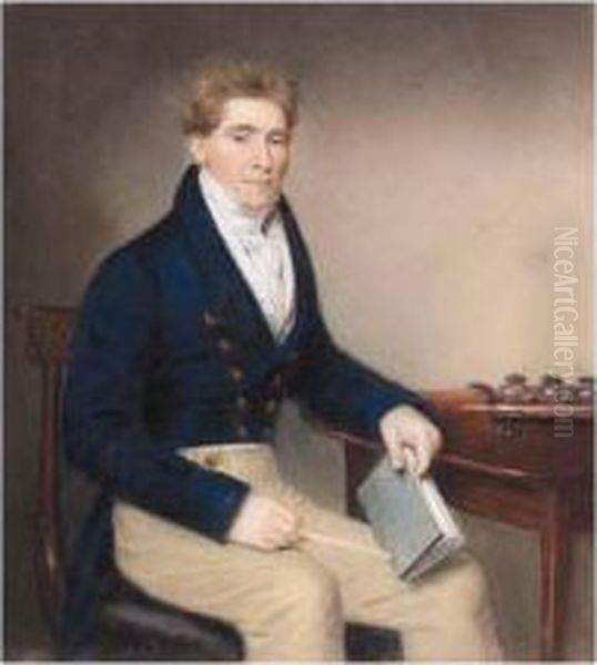 Portrait Of John Claremont Whiteman, Commander In The Hon. East India Company's Service Oil Painting by Ellen Wallace Sharples