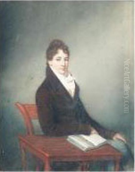 Portrait Of The Reverend Charles Curtis; Portrait Of Timothy Curtis, R.n. Oil Painting by Ellen Wallace Sharples