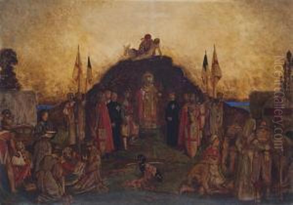 Homage To The Red Cross: Inter Arma Caritas Oil Painting by John Byam Liston Shaw