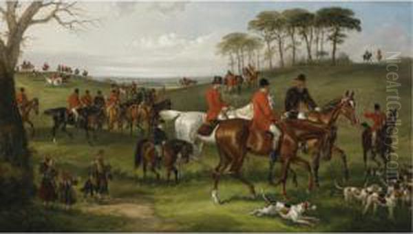 The Meet Oil Painting by Charles Waller Shayer