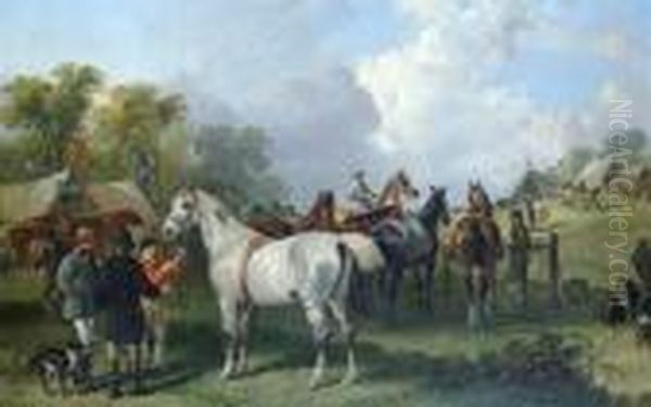 At The Horse Fair Oil Painting by Charles Waller Shayer