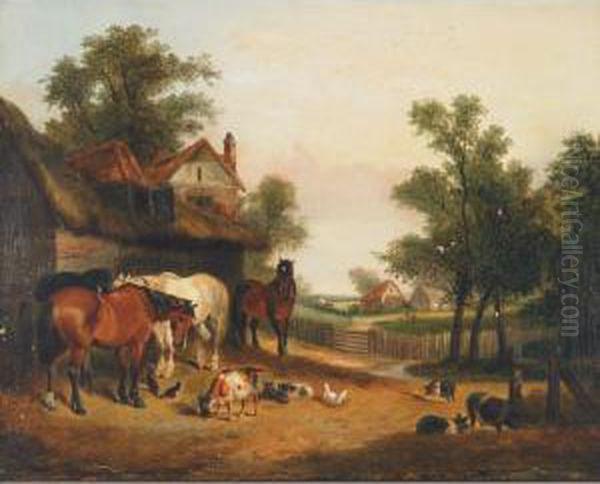 Noonday Rest Oil Painting by Henry Shayer