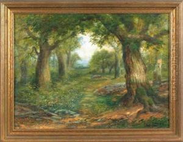 Wooded Landscape Oil Painting by Christopher H. Shearer