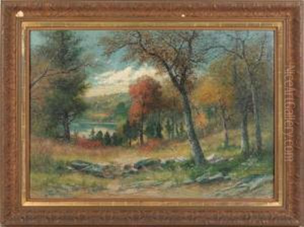 Wooded Landscape Oil Painting by Christopher H. Shearer