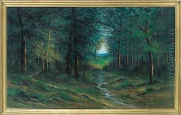 Wooded Landscape Oil Painting by Victor Shearer