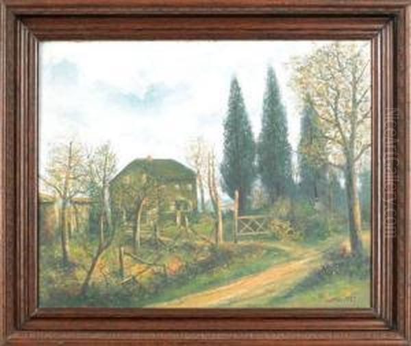 Landscape With Cottage Oil Painting by Victor Shearer