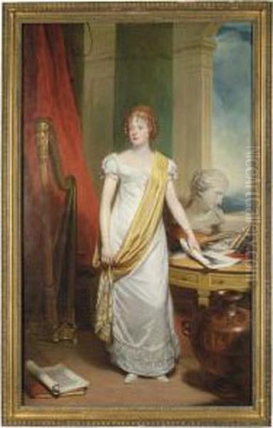 Portrait Of A Lady Oil Painting by Martin Archer Shee