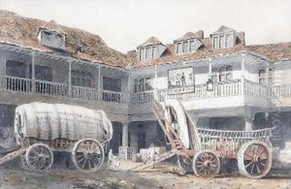 The Talbot Inn, Southwark Oil Painting by George Sidney Shepherd