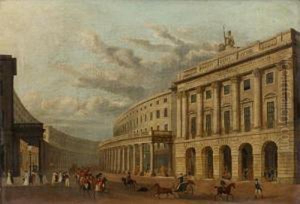 Regent's Street And Quadrant Oil Painting by Thomas Hosmer Shepherd