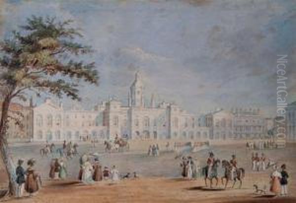 Horse Guards Oil Painting by Thomas Hosmer Shepherd