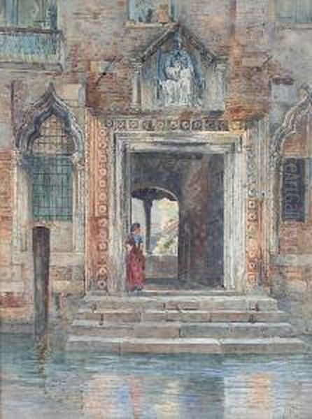 A Venetian Doorway Oil Painting by Henry Sheppard Dale