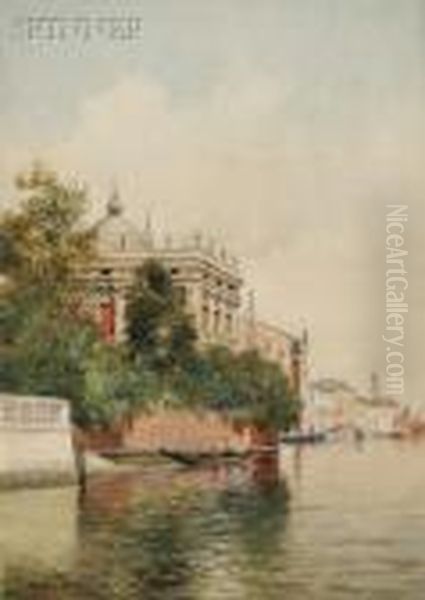 View Of Venice Oil Painting by Warren W. Sheppard