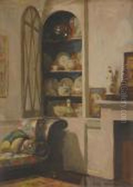 Corner Of A Room Oil Painting by George Sheringham