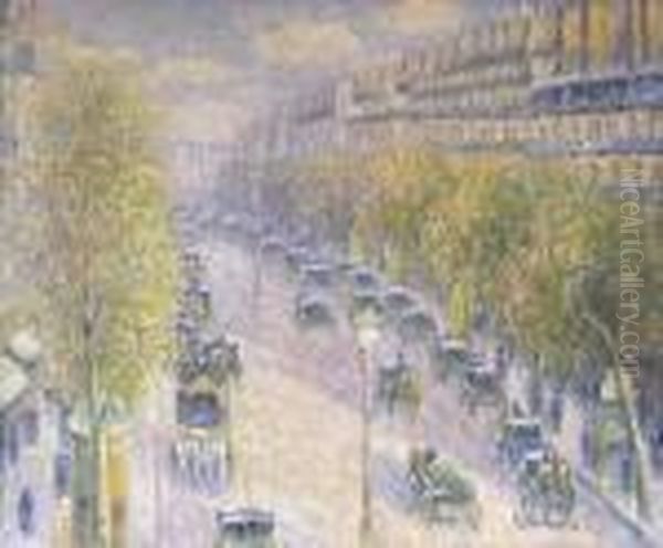 Paris In The Springtime Oil Painting by Gail Corbett Sherman