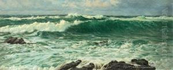 Seascape, Cornwall Oil Painting by George R. Sherriff