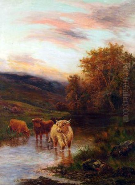 In Highlands Near Loch Lomond Oil Painting by Daniel Sherrin