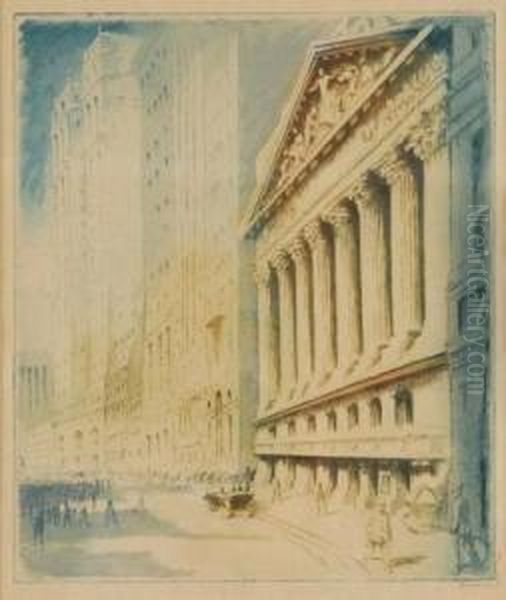 Wall Street Oil Painting by William Anderson Sherwood