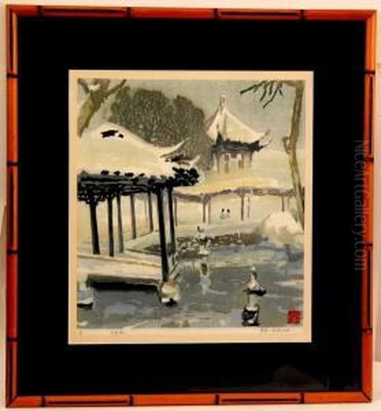 Snow Scene L9alb Oil Painting by Chen Shi