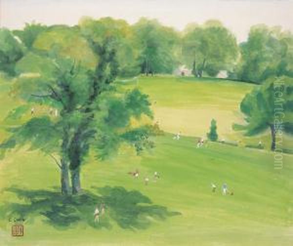 Golf Court Oil Painting by Chen Shi