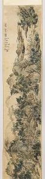 Peach Blossom Spring Oil Painting by Xie Shichen