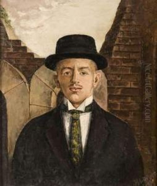 L'homme Au Chapeau Oil Painting by Edouard Shiman