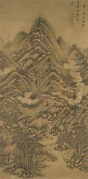 Clear Streams From The Mountains Oil Painting by Wang Shimin