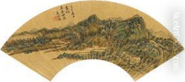 Retreat In The Summer Mountains Oil Painting by Wang Shimin