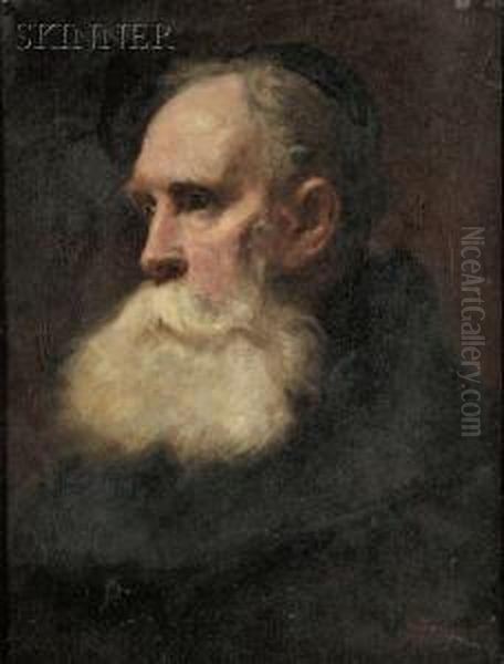 Profile Of A Bearded Man Oil Painting by Walter Shirlaw