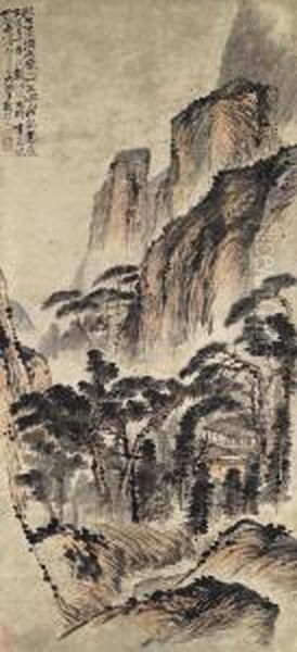 Hanging Scroll Oil Painting by Shitao