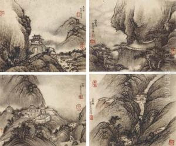 Landscapes After Ancient Masters Oil Painting by Li Shizhong