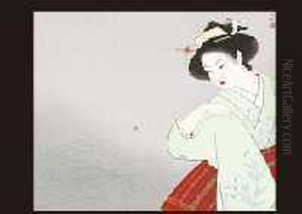 New Firefly Oil Painting by Uemura Shoen