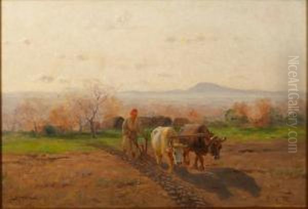 Scene De Labour En Algerie Oil Painting by John-Lewis Shonborn