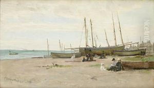 Low Tide Oil Painting by Frederik Golden Short