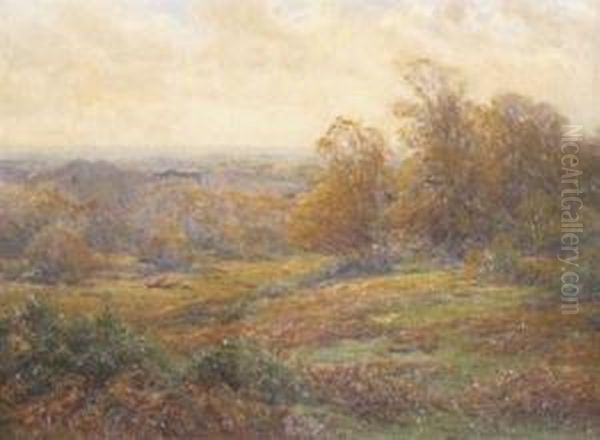 New Forest Landscape Oil Painting by Frederik Golden Short