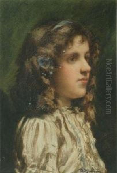 Portrait Of A Young Girl by Arthur Charles Shorthouse